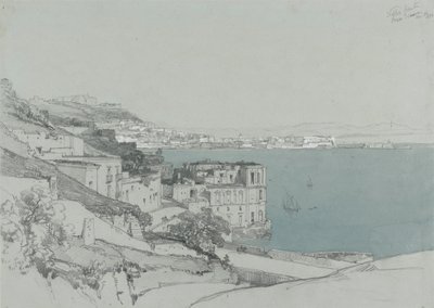 那不勒斯，1830 年 11 月 26 日，来自新大道（Strada Nouva）。 作者 詹姆斯·杜菲尔德·哈丁