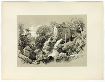 潘迪磨坊，选自《风景如画选集 作者 詹姆斯·杜菲尔德·哈丁