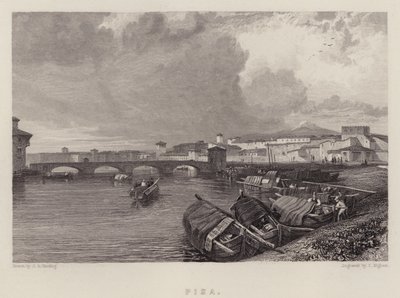 Pisa (colour litho) 作者 詹姆斯·杜菲尔德·哈丁