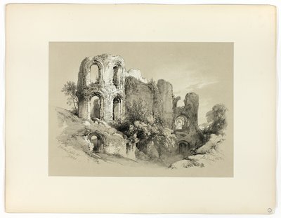 特雷韦斯的罗马浴场，选自《风景如画》选集 作者 詹姆斯·杜菲尔德·哈丁
