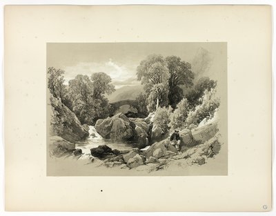 斯莱德桥，选自《风景如画选集 作者 詹姆斯·杜菲尔德·哈丁