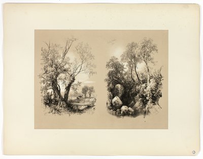 南布伦特，选自《风景如画选集 作者 詹姆斯·杜菲尔德·哈丁