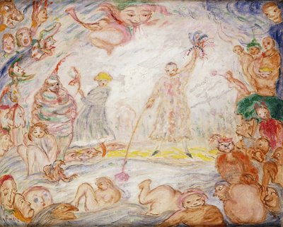 海天之间的演变》，约 1935 年（布面油画） 作者 詹姆斯·恩索尔