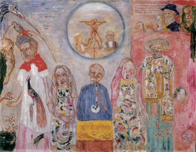 邪恶的活体解剖师，c.1930（布面油画） 作者 詹姆斯·恩索尔