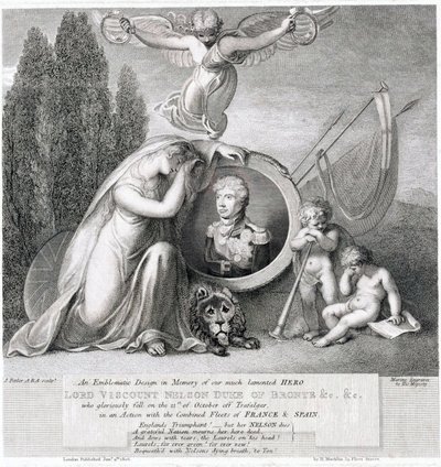 纪念已故英雄霍雷肖-纳尔逊子爵（1758-1805 年）的标志性图画 作者 詹姆斯·菲特勒