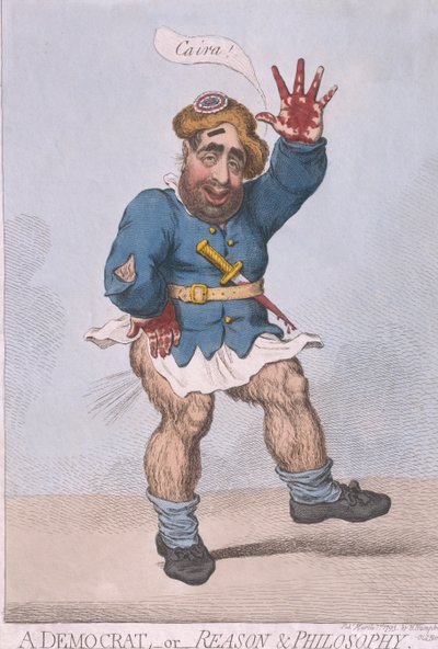民主党人，或理性与哲学》，汉娜-汉弗莱于 1793 年出版（手绘蚀刻版画） 作者 詹姆斯·吉里