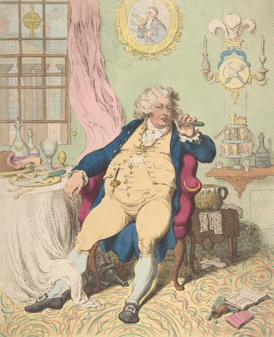 A Voluptuary under the Horrors of Digestion, July 2, 1792., July 2, 1792. 作者 詹姆斯·吉里