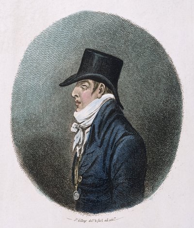 汉娜·汉弗莱于1799年出版的一幅肖像画（手工彩色蚀刻） 作者 James Gillray