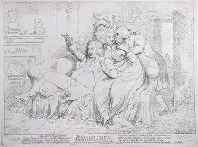 Bandelures》，S.W. Fores 于 1791 年出版（蚀刻版画） 作者 詹姆斯·吉里