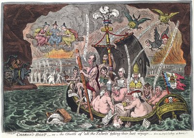 最后一次航行的Charons Boat或所有才能的鬼魂，1807年 作者 詹姆斯·吉里