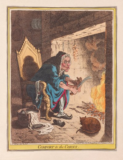 酒吧，玉米的舒适。 1800（手工雕刻） 作者 James Gillray