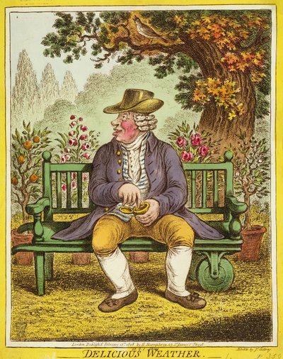 美味的天气，由Hannah Humphrey出版，1808年 作者 James Gillray