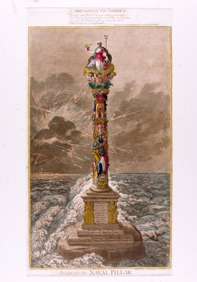 海军柱设计，1800（彩色蚀刻） 作者 James Gillray