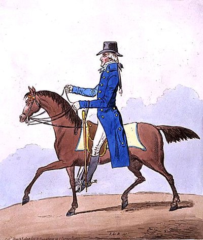 Equestrian Elegance, or A Noble Scot, metamorphosed, published by Hannah Humphrey in 1803 (hand-colored etching) 作者 詹姆斯·吉里