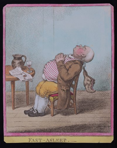 快速入睡，由Hannah Humphrey于1806年出版（手工蚀刻）（另见189789） 作者 James Gillray