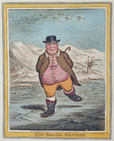 精细支撑天气，由Hannah Humphrey于1808年出版（手工蚀刻） 作者 James Gillray