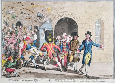 完全退休办公室，由Hannah Humphrey于1801年出版（手工彩色蚀刻与aquatint） 作者 詹姆斯·吉里
