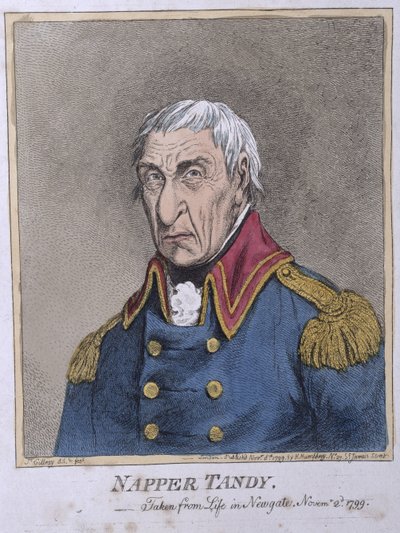 Napper Tandy（1740-1803）由Hannah Humphrey于1799年出版（手工蚀刻） 作者 James Gillray
