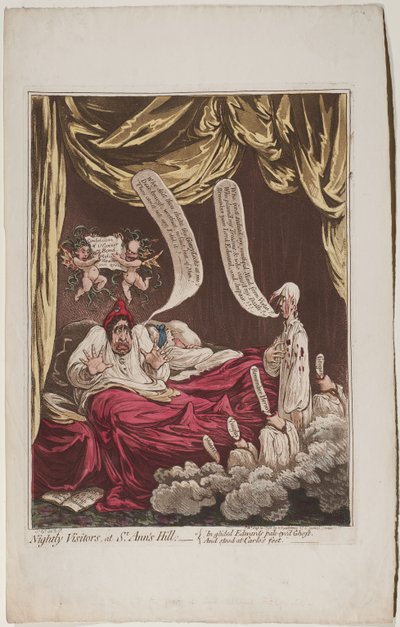 1798年圣安斯山的夜间游客 作者 James Gillray