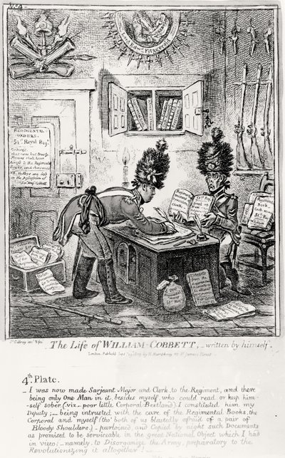 板块4，来自William Cobbett的生活，由他自己写，酒吧。作者：H。Humphrey，1809年 作者 詹姆斯·吉里