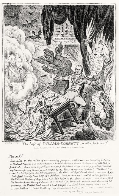板块8，来自William Cobbett的生活，由他自己写，酒吧。作者：H。Humphrey，1809年 作者 詹姆斯·吉里