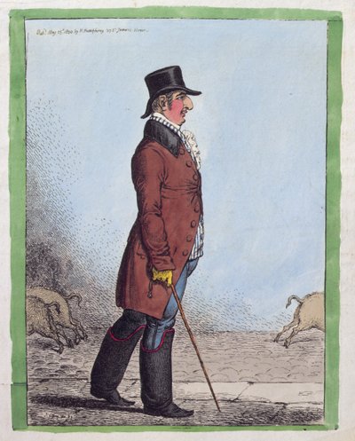 查尔斯·霍华德，诺福克公爵（1746-1815）的肖像，由汉娜·汉弗莱于1800年出版（手工蚀刻） 作者 詹姆斯·吉里