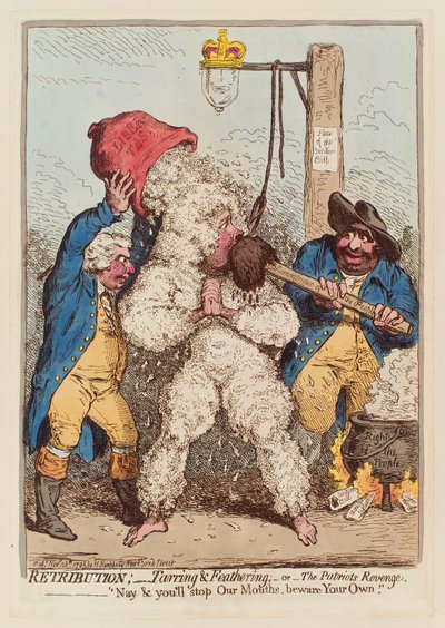 报应。Tarring and Feathering, or The Patriot
