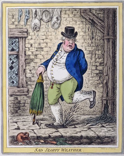 悲伤的邋Weather天气，由Hannah Humphrey于1808年出版（手工蚀刻） 作者 James Gillray