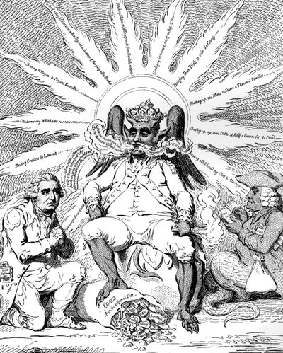 撒但以他所有的荣耀...，1792年。 作者 詹姆斯·吉里