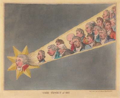 1811年的彗星，酒吧。 1811年（手工彩色雕刻） 作者 James Gillray