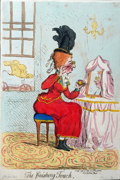 The Finishing Touch，由Hannah Humphrey于1791年出版（手工蚀刻） 作者 James Gillray