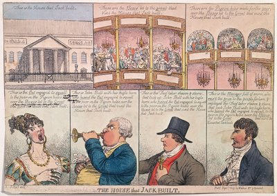 Jack建造的房子，由Walker于1809年出版（手工蚀刻） 作者 James Gillray