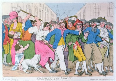 主体的自由，公共。 H. Humphrey，1779年10月15日 作者 James Gillray