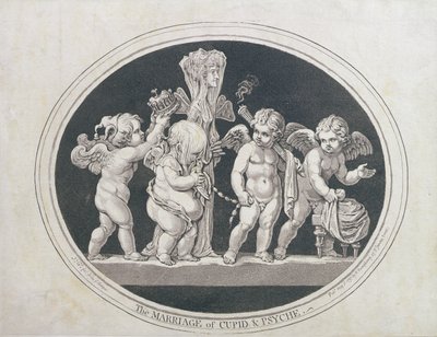 汉娜·汉弗莱于1797年出版的“丘比特与灵魂的婚姻” 作者 James Gillray