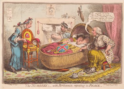 幼儿园;与大不列颠在和平，酒吧。 1802（手工雕刻） 作者 James Gillray