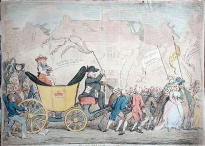 狼伯爵的太平洋入口进入黑港，由汉娜-汉弗莱于1792年出版（手绘蚀刻画）。 作者 詹姆斯·吉里