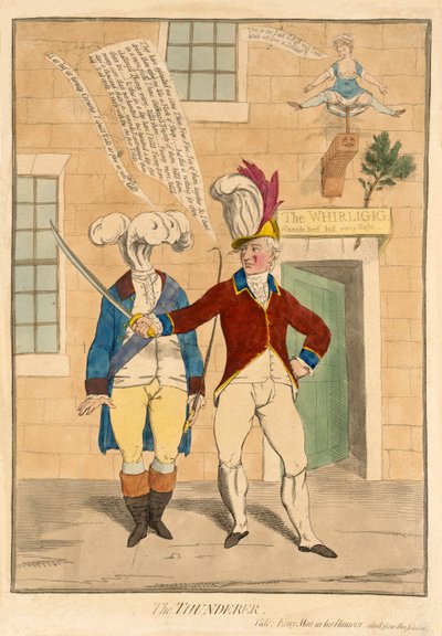 Thunderer，酒吧。 1782年（手工彩色雕刻） 作者 James Gillray