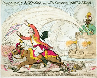 季风的到来，由Hannah Humphrey出版，1791年 作者 James Gillray