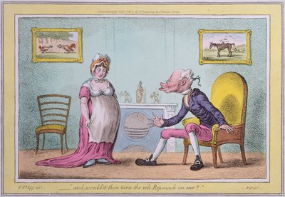 汉娜·汉弗莱（Hannah Humphrey）于1807年发表的“手铐蚀刻手套” 作者 James Gillray
