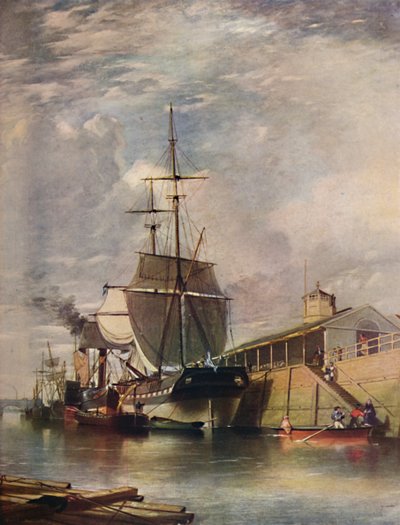 贝尔法斯特港-渡轮码头，1851年，1909年。 作者 詹姆斯·格伦·威尔逊