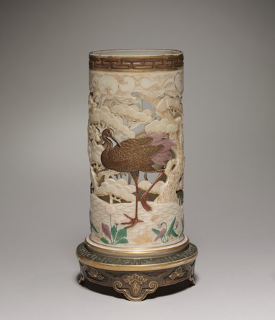 花瓶，制造商伍斯特瓷器厂，1873年 作者 詹姆斯·哈德利