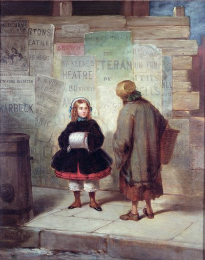 纽约的人行道或“富女孩，可怜的女孩” 作者 詹姆斯·哈维·卡弗蒂