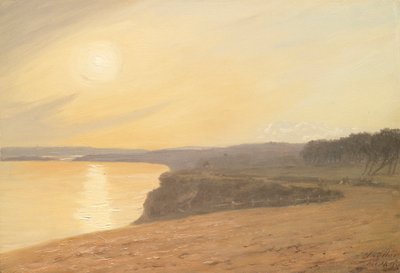 日落，伯恩茅斯附近，1899年（油卡） 作者 James Hayllar