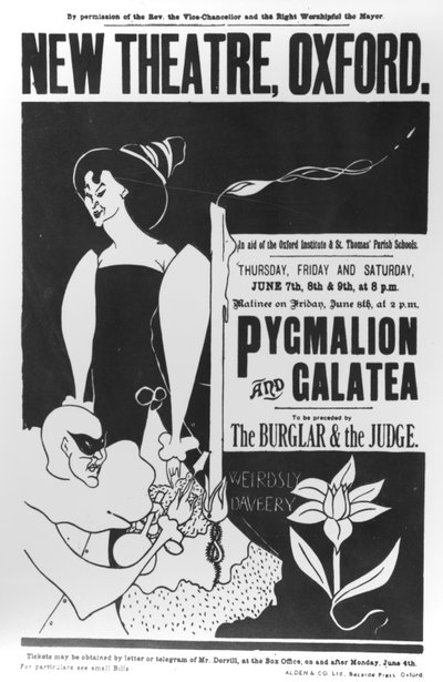 1894年6月7日至9日在牛津新剧院制作&39;Pygmalion和Galatea&39;的海报 作者 詹姆斯·赫恩