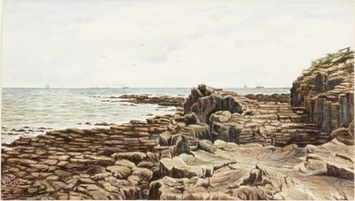 来自Sharpness Point的Tynemouth（水彩和纸上的彩色） 作者 詹姆斯·亨利·克莱特