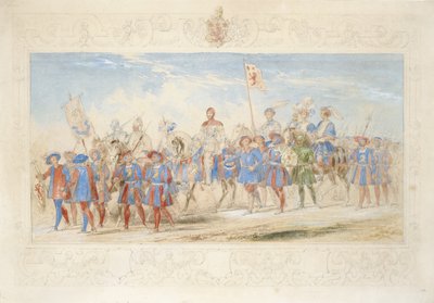 James Oglivie Fairlie Esq。，金狮骑士，1839年（铅笔，wc和水粉在纸上） 作者 詹姆斯·亨利·尼克松