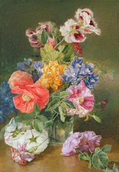 玫瑰，罂粟和Pelargonia 作者 詹姆斯·霍兰德