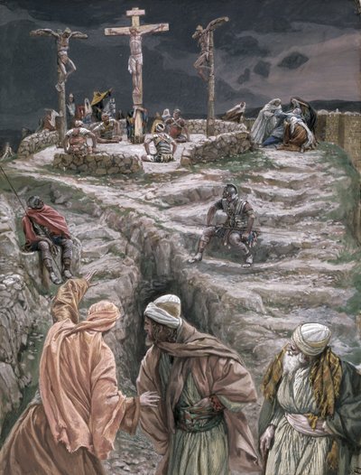 Eloi Eloi Lama Sabacthani，“基督的生命”插图，c.1884-96（纸板上的水粉和水粉） 作者 詹姆斯·雅克·约瑟夫·天梭