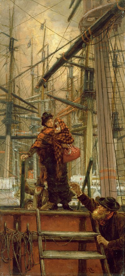 移民，c.1879（纸上涂油） 作者 詹姆斯·雅克·约瑟夫·天梭