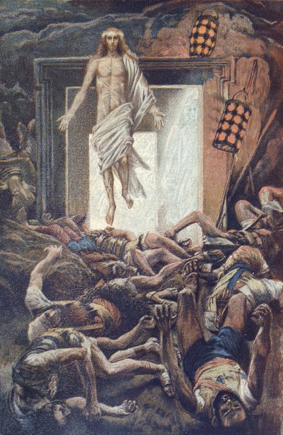 La Resurrection-复活-摘自“我们的主耶稣基督的生平”，詹姆斯·蒂索（James Tissot）1899年-耶稣基督的圣母院，雅克·约瑟夫（Jacques Joseph） 作者 詹姆斯·雅克·约瑟夫·天梭